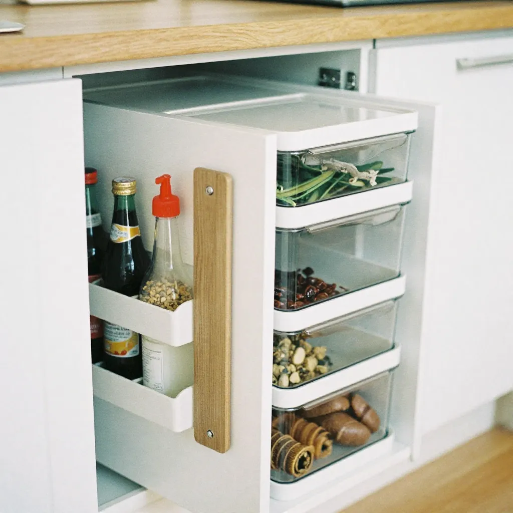 Organized living space with natural light