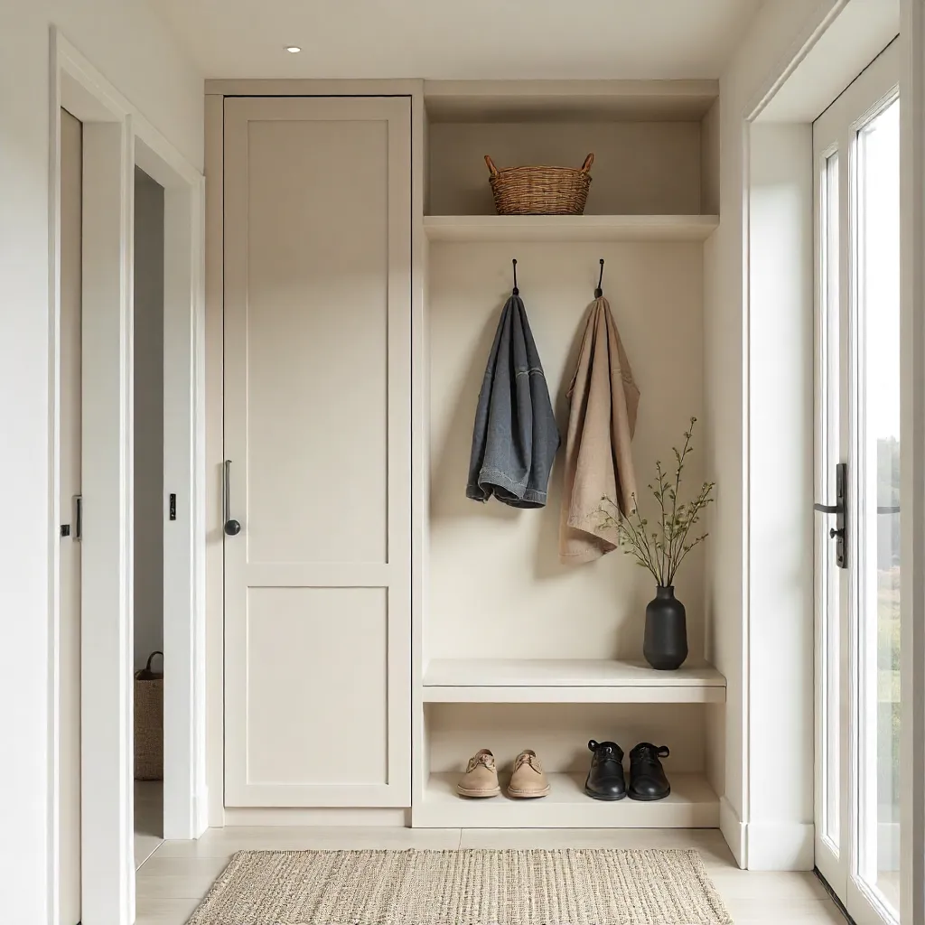 Bedroom with organized storage solutions